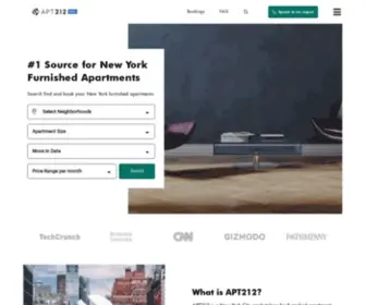 APT212.com(New York City's number 1 source for furnished apartments) Screenshot