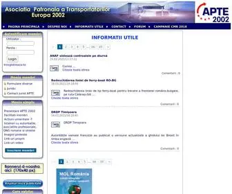 Apte2002.ro(Asociatia patronala a transportatorilor europa 2002) Screenshot