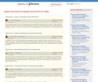 Aptechvisareviews.com(Aptechvisa Reviews) Screenshot