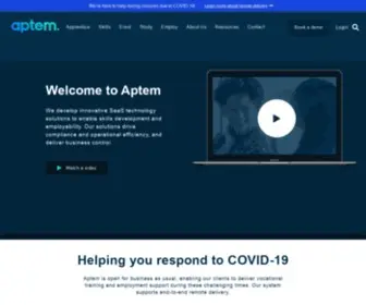 Aptem.co.uk(Apprenticeship Management System) Screenshot