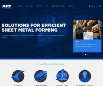 Aptgroup.com(Solutions for efficient sheet metal forming) Screenshot