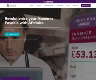 Aptimise.com(Accounts Payable Software UK) Screenshot