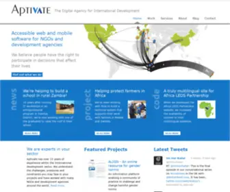 Aptivate.org(The Digital Agency for International Development) Screenshot