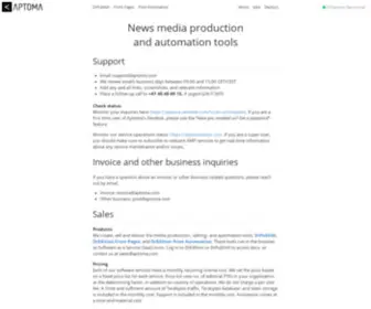 Aptoma.com(News media production and automation tools) Screenshot