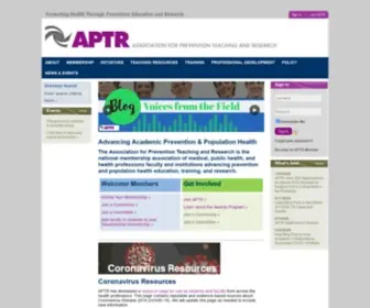 Aptrweb.org(Association for Prevention Teaching and Research (APTR)) Screenshot