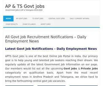 Aptsgovtjobs.in(All Govt Job Recruitment Notifications) Screenshot
