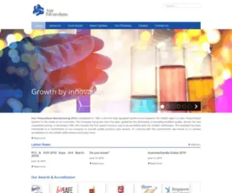 Apu.com.sg(Asia Polyurethane) Screenshot