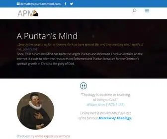 Apuritansmind.com(Reformed Theology at A Puritan's Mind) Screenshot