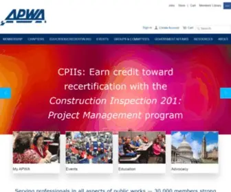Apwa.net(The american public works association (apwa)) Screenshot