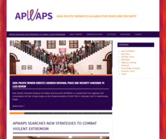 Apwaps.net(Asia-Pacific Women's Alliance for Peace and Security) Screenshot
