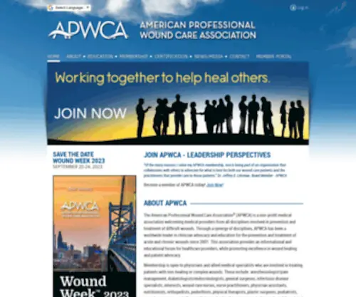 Apwca.org(American Professional Wound Care) Screenshot