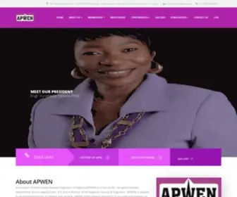 Apwen.org(Association of Professional Women Engineers of Nigeria) Screenshot