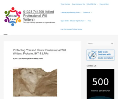 APWW.co.uk(Allied Professional Will Writers (APWW)) Screenshot