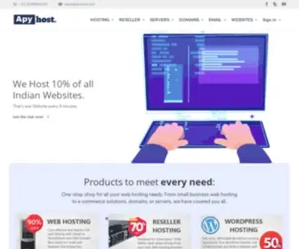 Apyhost.com(India's Best and Cheap Web Hosting Provider) Screenshot