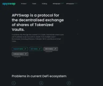 Apyswap.com(APYSwap) Screenshot
