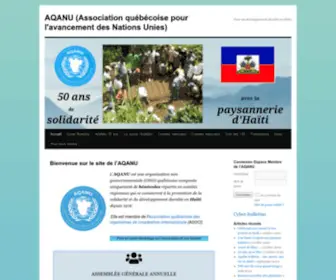 Aqanu.org(Association québécoise pour l'avancement des Nations Unies (AQANU)) Screenshot