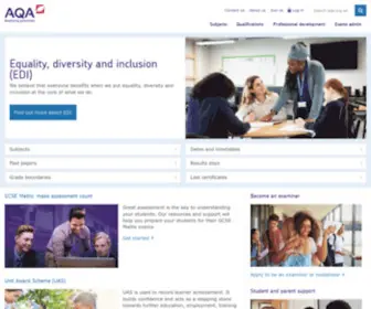 Aqa.org.uk(Education charity providing GCSEs) Screenshot