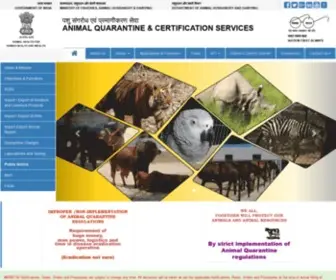 Aqcsindia.gov.in(Animal Quarantine and Certification Service) Screenshot
