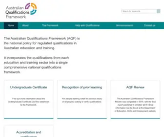 AQF.edu.au(Australian Government) Screenshot