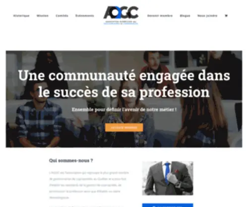 AQGC.org(Association québécoise des gestionnaires de copropriétés du Québec) Screenshot