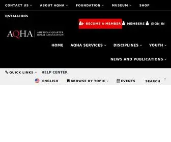 Aqha.com(AQHA Home) Screenshot