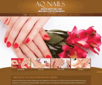 Aqnailsdedham.com(Nail salon Dedham) Screenshot