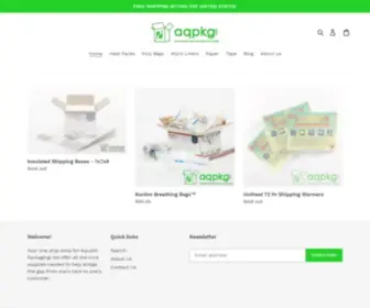 AQPKG.com(Aquatic Packaging) Screenshot