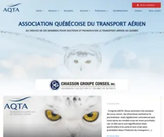 Aqta.ca(Association Québécois du Transport Aérien AQTA) Screenshot