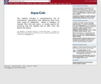 Aqua-Calc.com(Online conversions) Screenshot