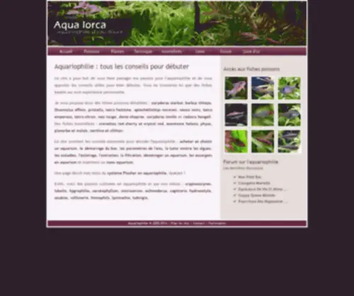 Aqua-Lorca.fr(Débuter en Aquariophilie) Screenshot