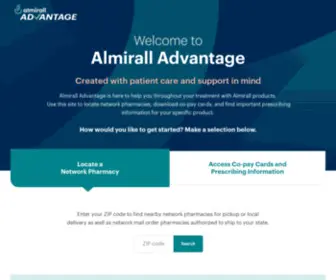 Aquaaccesscard.com(Almirall Advantage) Screenshot