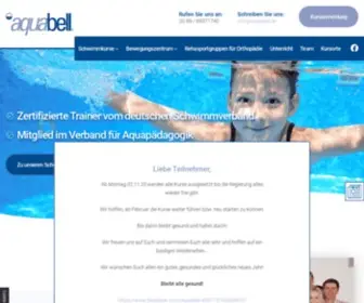 Aquabell.de(Schwimmschule in München Schwabing) Screenshot