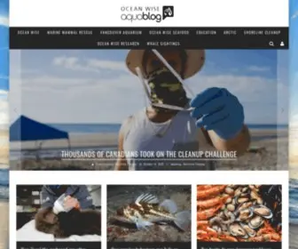 Aquablog.ca(Our vision is a world in which oceans are healthy and flourishing) Screenshot