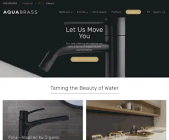 Aquabrass.com(An innovator in the bathroom and kitchen industry for 30 years) Screenshot