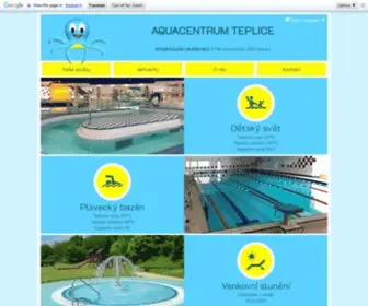 Aquacentrum-Teplice.cz(AQUACENTRUM TEPLICE) Screenshot