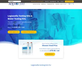 Aquacert.co.uk(Legionella Testing) Screenshot