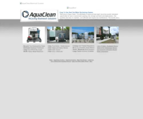 Aquacleansolutions.com(AquaClean Boat Wash Water Recycling Systems) Screenshot