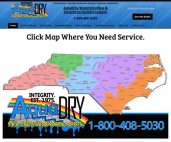 Aquadrysolutions.com(NC Waterproofing) Screenshot