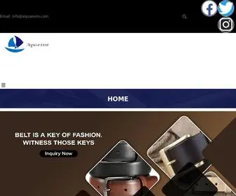 Aquaexim.com(A leading trader and exporter of premium Leather Products) Screenshot