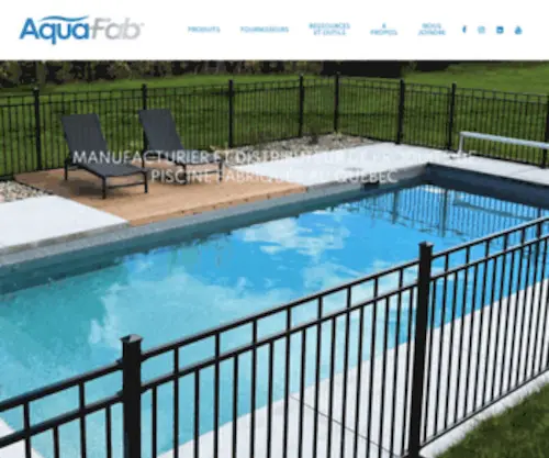 Aquafab.ca(Manufacturier et distributeur de produits de piscine) Screenshot