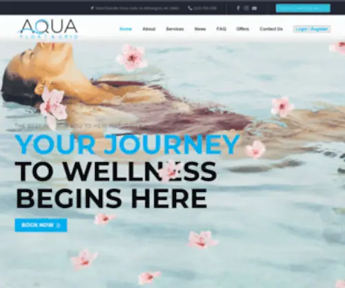 Aquafloatandcryo.site(Aqua float and cryo) Screenshot