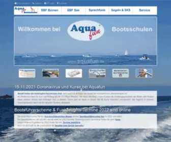 Aquafun.de(AQUAFUN BOOTSSCHULEN in Deutschland & Mallorca) Screenshot