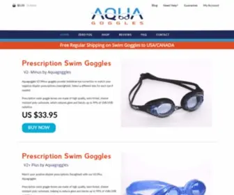 Aquagoggles.com(Prescription Swim Goggles) Screenshot