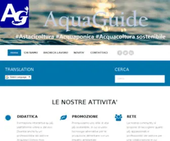 Aquaguide.com(Produzione, Didattica e Servizi in Acquacoltura, Acquaponica, Acquariologia e Agricoltura ecosotenibile integrata) Screenshot