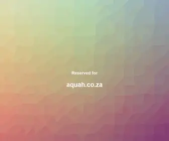 Aquah.co.za(Aquah) Screenshot