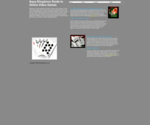Aquakingdoms.com(Aqua Kingdoms Guide to Online Video Games) Screenshot