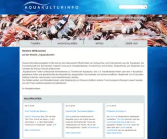 Aquakulturinfo.de(Informationen zur Aquakultur (Fischzucht)) Screenshot