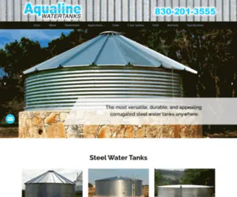 Aqualinewatertanks.com(Galvanized Water Tanks) Screenshot