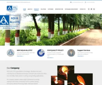 Aqualloys.com(AQUA ALLOYS PVT) Screenshot