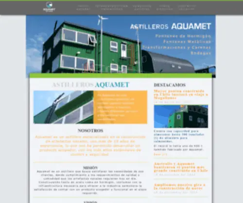 Aquamet.cl(Astilleros Aquamet) Screenshot